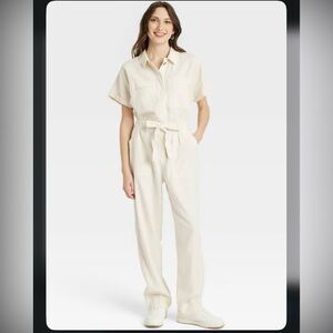 Linen Short Sleeve Boilersuit -Universal Thread